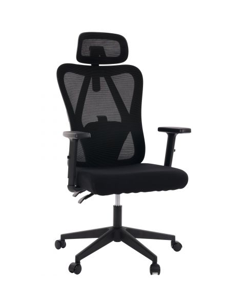 Cadeira de Escritório Comfy Nomad Tela Mesh Preta, Base Giratória, Relax Avançado