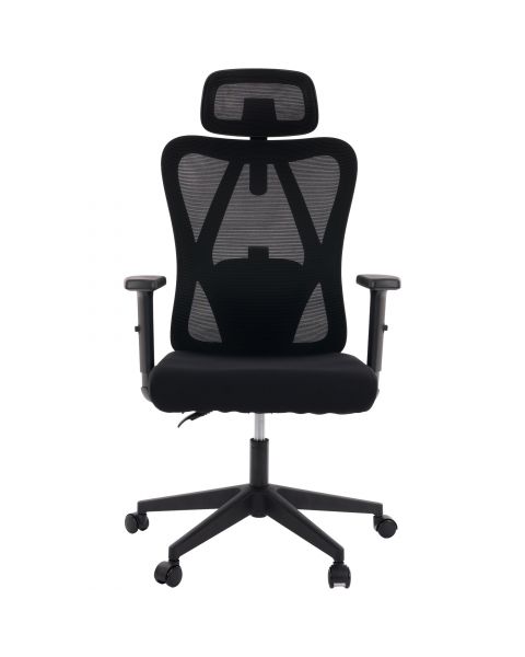 Cadeira de Escritório Comfy Nomad Tela Mesh Preta, Base Giratória, Relax Avançado