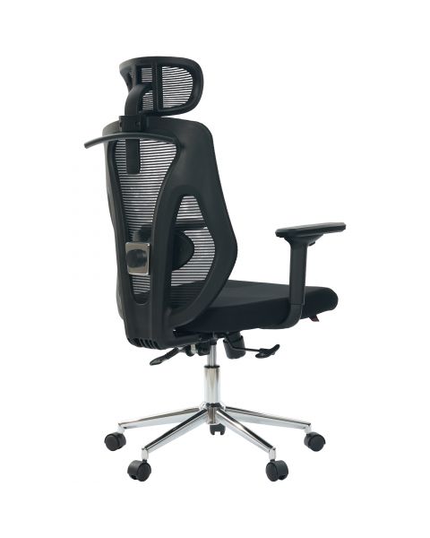 Cadeira de Escritório Comfy Profile Preta Espuma Injetada Tela Mesh Preta e Relax Avançado