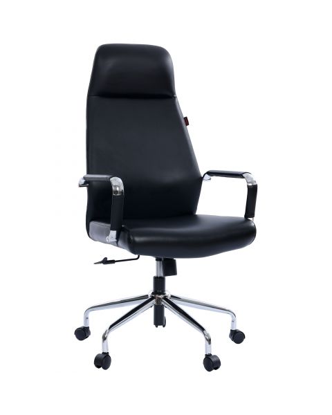 Cadeira de Escritório Comfy Royal Preta Estofada e Sistema Relax