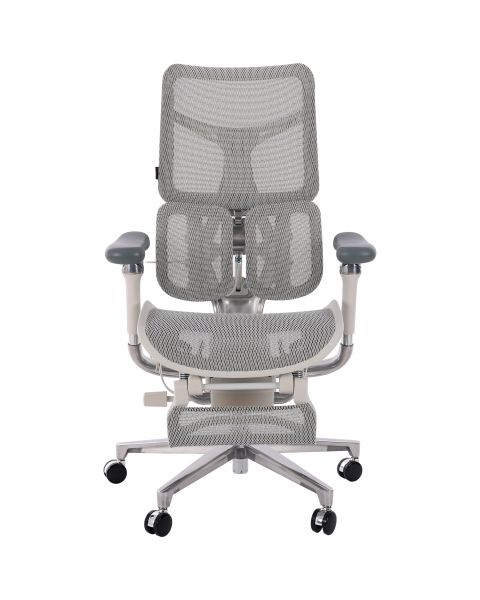 Cadeira de Escritório Comfy Sihoo Edge Tela Mesh Cinza Base Alumínio, Múltiplos Ajustes Braço 6D