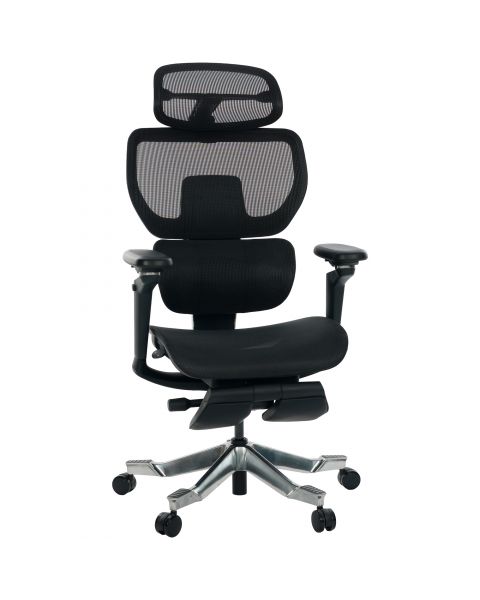 Cadeira de Escritório Comfy Spyke Preta, Braço 6D, Mecanismo Wire e Adaptive