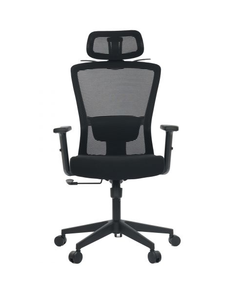 Cadeira de Escritório Comfy Stance Evo Tela Mesh Preta, Base Giratória e Relax Avançado