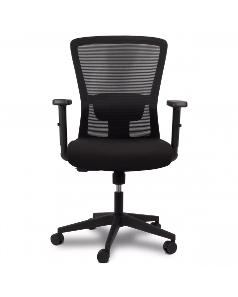 Cadeira de Escritório Comfy Corporate Tela Mesh Preta, Base Giratória e Sistema Relax