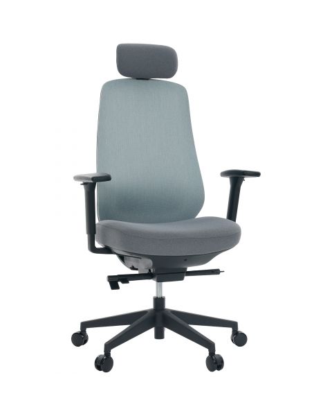 Cadeira de Escritório Comfy Tauris Preta Tecido Verde, Braço 3D e Assento Deslizante