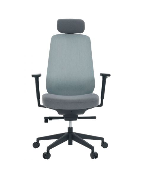 Cadeira de Escritório Comfy Tauris Preta Tecido Verde Boreal, Braço 3D e Assento Deslizante