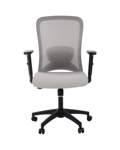 Cadeira de Escritório Flexy Trix Preta Mesh Cinza, Braço Ajustável e Relax