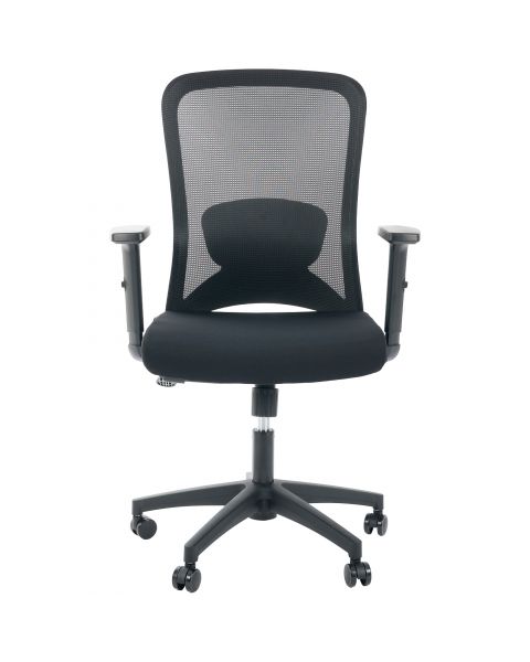 Cadeira de Escritório Flexy Trix Preta Mesh Preta, Braço Ajustável e Relax