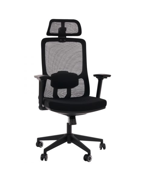 Cadeira de Escritório Comfy Turya Ultra Tela Mesh Preta, Braço 3D, Assento Deslizante e Relax