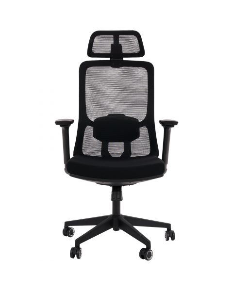 Cadeira de Escritório Comfy Turya Ultra Tela Mesh Preta, Braço 3D, Assento Deslizante e Relax