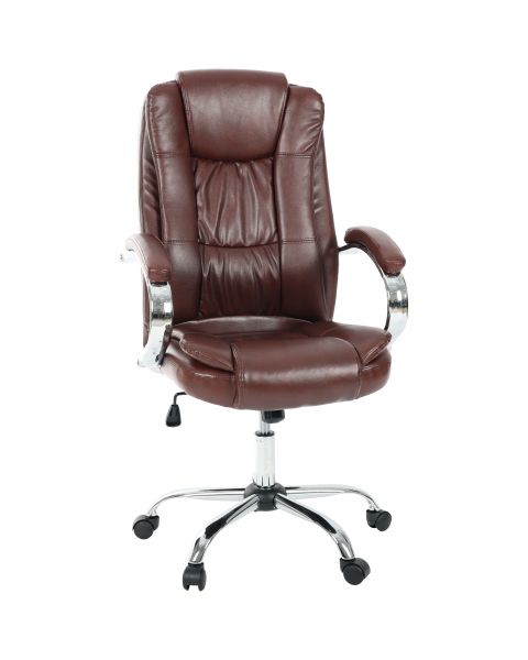 Cadeira de Escritório Flexy Virtuous Marrom, Base Giratória e Sistema Relax