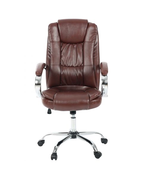 Cadeira de Escritório Flexy Virtuous Marrom, Base Giratória e Sistema Relax