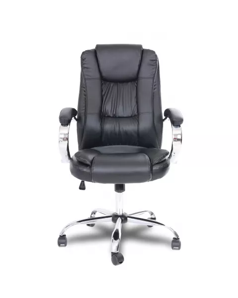 Cadeira de Escritório Flexy Virtuous Preta, Base Giratória e Sistema Relax