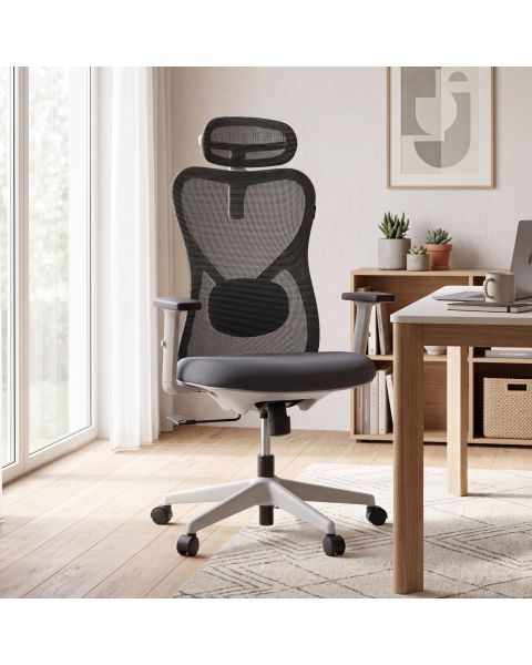 Cadeira de Escritório Comfy Vitally Plus Cinza Assento em Espuma Injetada, Relax Avançado