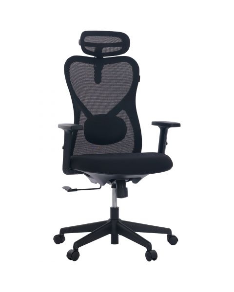 Cadeira de Escritório Comfy Vitally Plus Preta Assento em Espuma Injetada, Relax Avançado