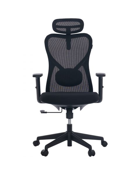 Cadeira de Escritório Comfy Vitally Plus Preta Assento em Espuma Injetada, Relax Avançado