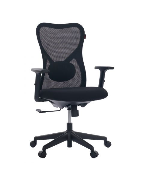 Cadeira de Escritório Comfy Vitally Preta Assento em Espuma Injetada, Relax Avançado