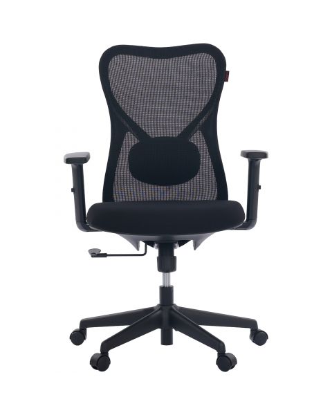 Cadeira de Escritório Comfy Vitally Preta Assento em Espuma Injetada, Relax Avançado