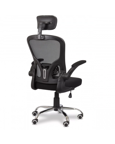 Cadeira de Escritório Flexy Way Plus Preta Tela Mesh Preta, Base Giratória e Sistema Relax