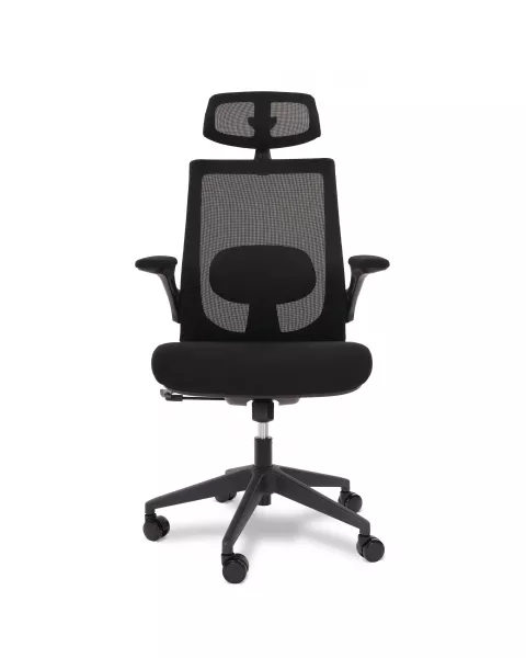 Cadeira de Escritório Flexy Wise Tela Mesh Preta, Base Giratória e Sistema Relax