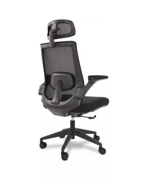 Cadeira de Escritório Flexy Wise Tela Mesh Preta, Base Giratória e Sistema Relax