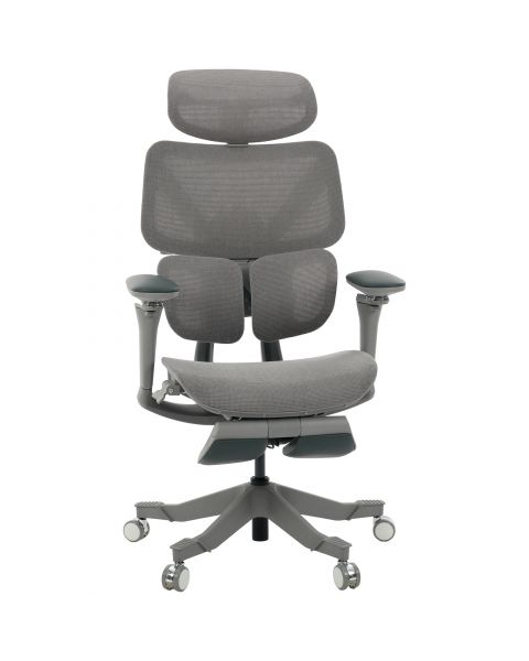 Cadeira de Escritório Comfy Zenith Cinza, Braço 5D, Mecanismo Wire e Adaptive