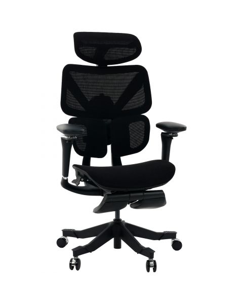 Cadeira de Escritório Comfy Zenith Preta, Braço 5D, Mecanismo Wire e Adaptive