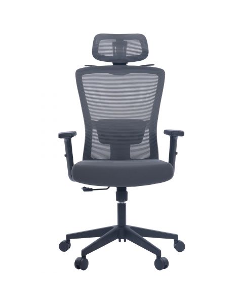 Cadeira de Escritório Ergonômica Comfy Stance Plus Tela Mesh Cinza, Giratória e Relax