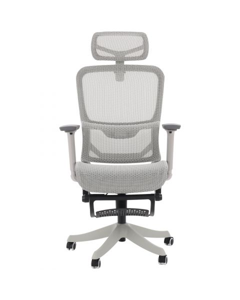 Cadeira de Escritório Flexy Axis Cinza Tela Mesh Cinza Base Giratória e Relax Avançado