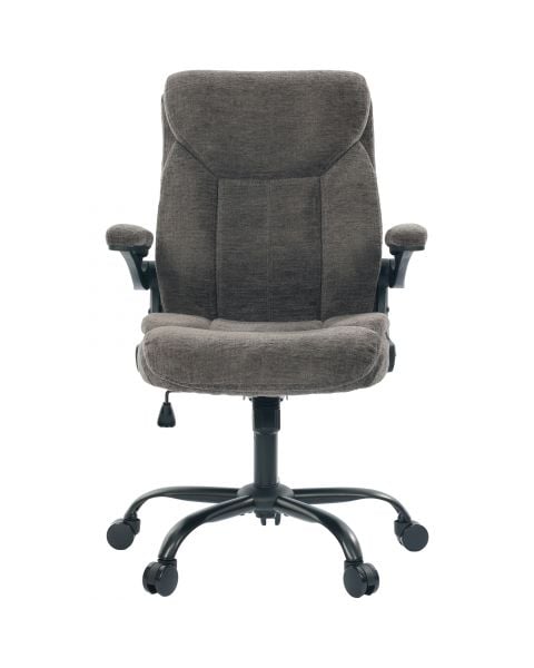 Cadeira de Escritório Flexy Bold Estofada Cinza, Base Giratória e Relax