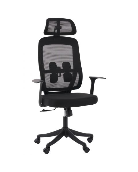 Cadeira de Escritório Flexy Eden Tela Mesh Preta Base Giratória e Sistema Relax