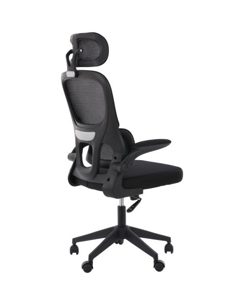 Cadeira de Escritório Flexy Focus Preta Tela Mesh Preta Base Giratória e Sistema Relax