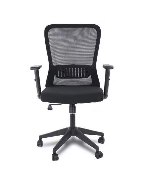 Cadeira de Escritório Flexy Glide Preta em Tela Mesh, Base Giratória e Sistema Relax