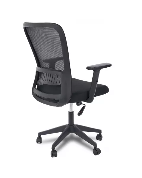 Cadeira de Escritório Flexy Glide Preta em Tela Mesh, Base Giratória e Sistema Relax