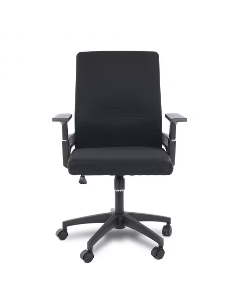 Cadeira de Escritório Flexy Lumos Preta em Tecido Fresh, Base Giratória e Sistema Relax