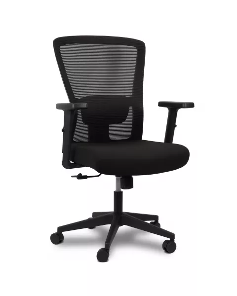 Cadeira de Escritório Comfy Corporate Evo Tela Mesh Preta, Base Giratória e Relax Avançado