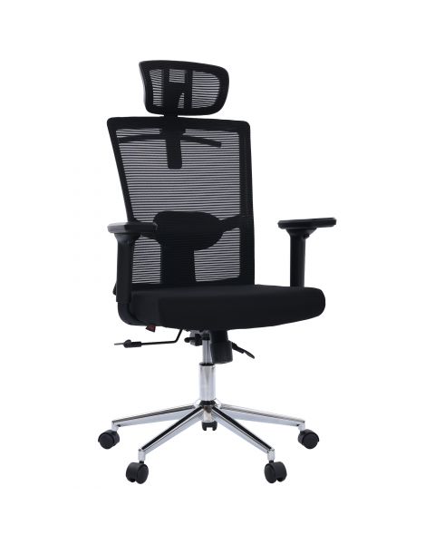 Cadeira Ergonômica Comfy Absolute Tela Mesh Preta, Espuma Injetada e Relax Avançado
