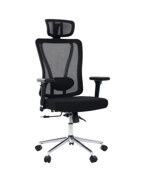 Cadeira Ergonômica Comfy Caprice Foam Tela Mesh Preta, Braço 3D Espuma Injetada e Relax Avançado