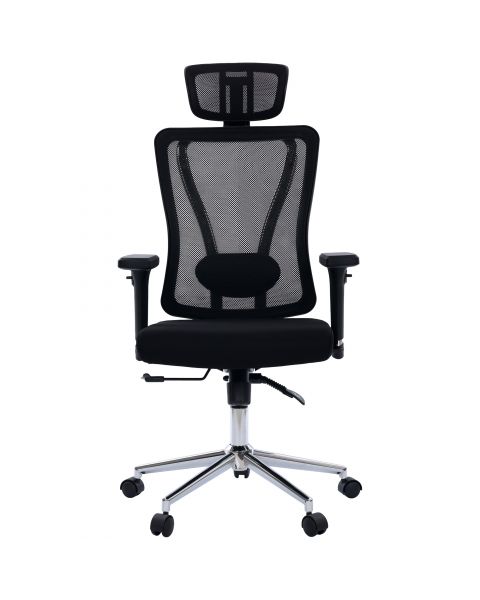Cadeira Ergonômica Comfy Caprice Foam Tela Mesh Preta, Braço 3D Espuma Injetada e Relax Avançado