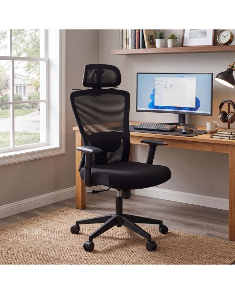 Cadeira Ergonômica Comfy Stance Plus V2 Tela Mesh Preta, Espuma Injetada e Relax
