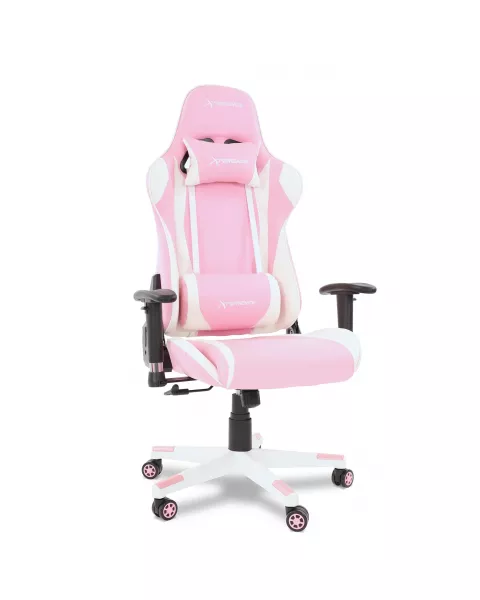 Cadeira Gamer Xperience GT Rosa, Base Giratória e Sistema de Inclinação Avançado