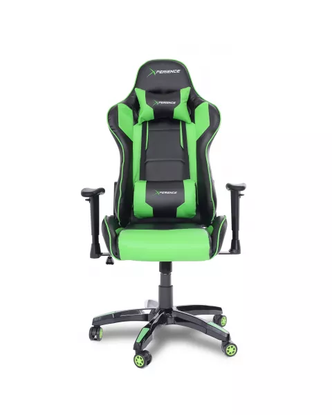 Cadeira Gamer Xperience Ultra Verde, Base Giratória, Braço Ajustável e Sistema de Inclinação Avançado