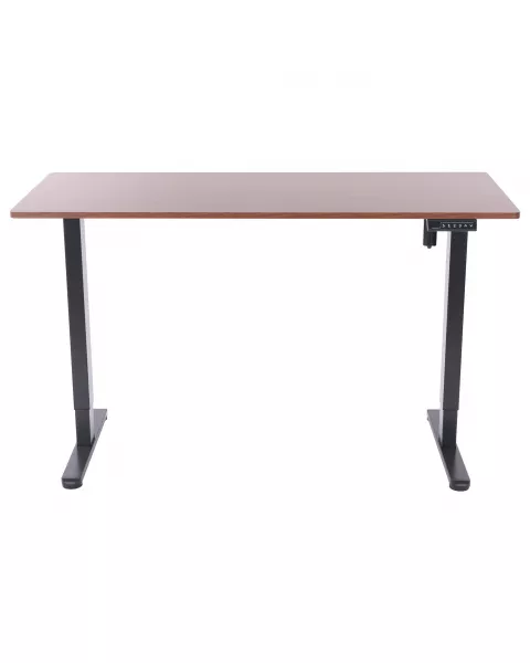 Mesa com Regulagem de Altura Elétrica Comfy ErgoLift Base Preta com 3 Memórias e Tampo Carvalho Amber