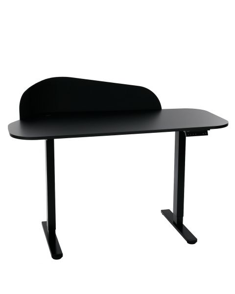 Mesa com Regulagem de Altura Elétrica Comfy ErgoLift Pro Orgânica 2 Motores 4 Memórias Preta Tampo Preto 1,40 m - 24 Mes