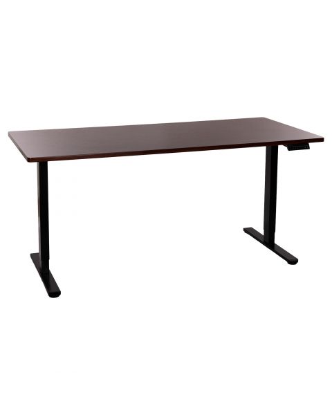 Mesa com Regulagem de Altura Elétrica Comfy ErgoLift Pro Plus Preta 2 Motores e 4 Memórias, Tampo Carvalho Amber 1,80 m