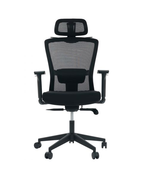 Cadeira de Escritório Comfy New Stance Ultra Tela Mesh Preta, Assento Slide, Braços 3D, Relax Avançado