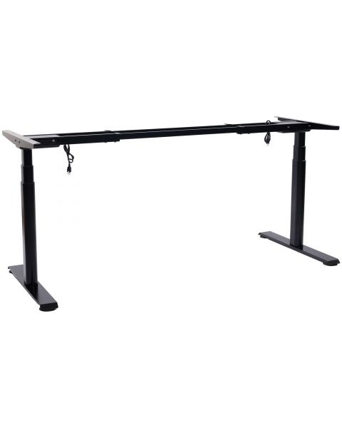 Estrutura Metálica para Mesa de Altura Ajustável Ergolift Ultra Preta 2 Motores, Painel Avançado