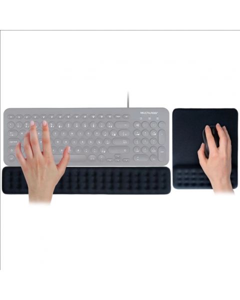 Kit Ergonômico Plus Com Mouse Pad, Apoio de Teclado Dot e Apoio para os Pés