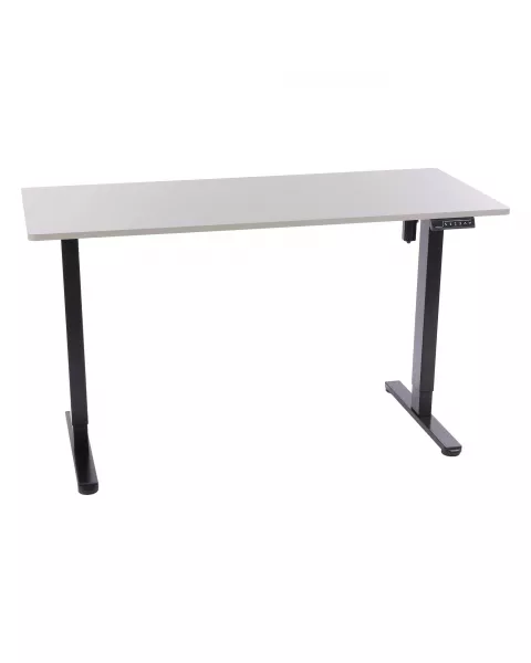 Mesa com Regulagem de Altura Elétrica Comfy ErgoLift Base Preta com 3 Memórias e Tampo Titanium