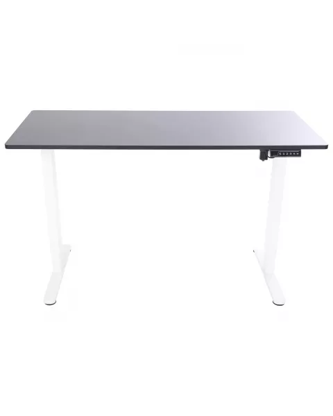 Mesa com Regulagem de Altura Elétrica Comfy ErgoLift Base Branca com 3 Memórias e Tampo Onyx
